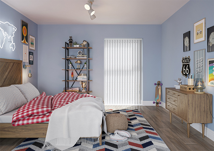 Jasmine (Blackout), Lily White - Vertical Blind - Image 8